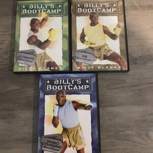 Set Of 3 Billy’s Boot camp Workout DVDs Billy Blanks